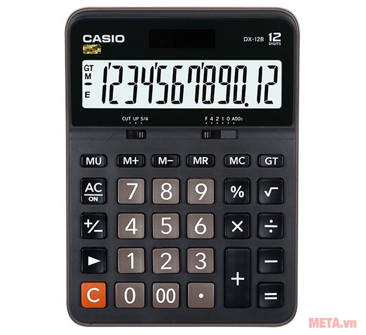 Máy tính bỏ túi Casio DX-12B giúp bạn nhanh chóng tính toán  
