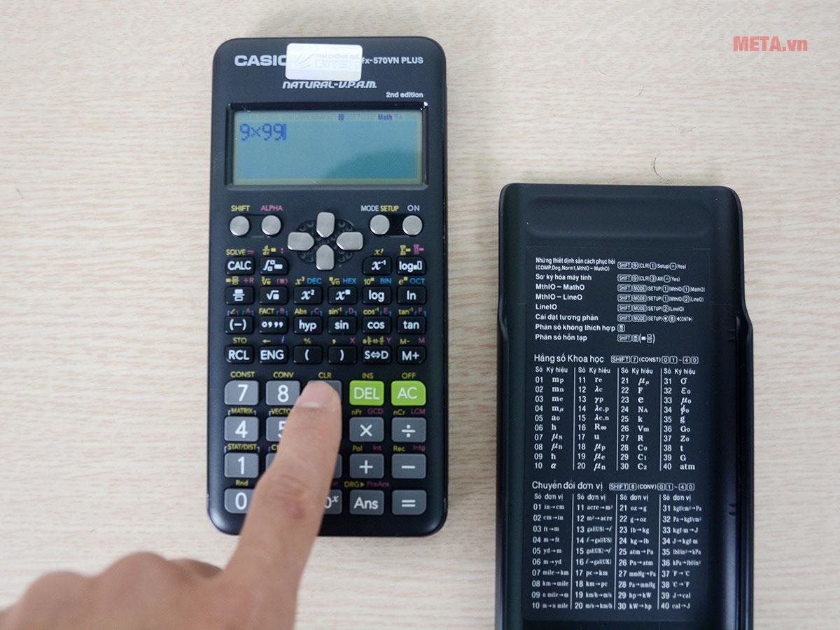 Máy tính bỏ túi Casio FX-570VN Plus dễ dàng thao tác