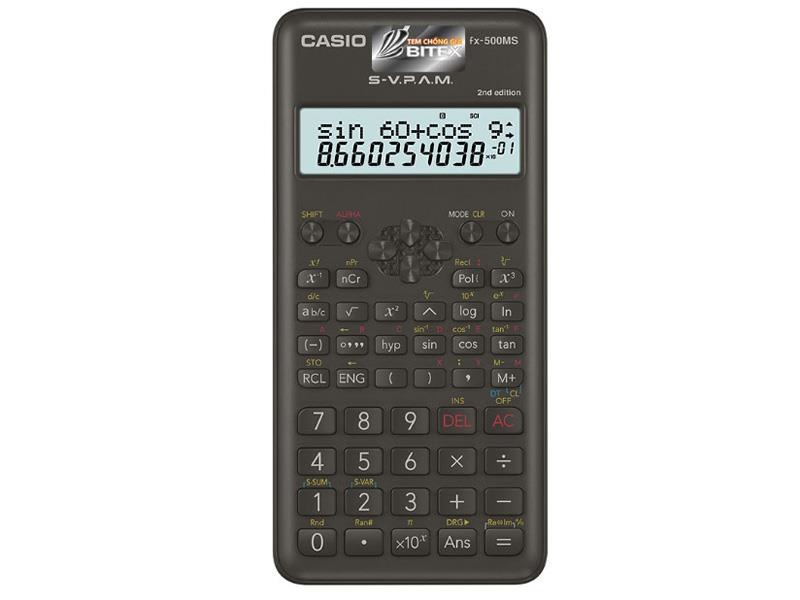 Máy tính bỏ túi Casio FX-500MS (FX500MS-2) có kích thước nhỏ gọn