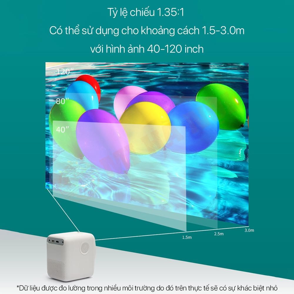 Máy chiếu thông minh Wanbo T2 Max màn chiếu rộng tới 120 inch