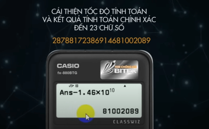 FX-880BTG là mẫu máy tính cầm tay Casio có độ chính xác vượt trội 