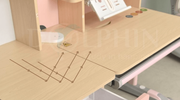 Mặt bàn Dolphin DOL-4 được làm từ chất liệu gỗ tự nhiên Chisamu